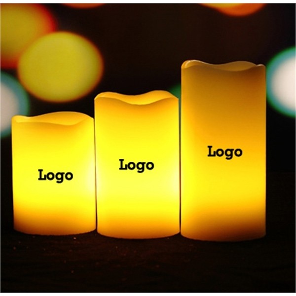 WOPO7391 / Customized Logo Flameless Led Candle 3 in 1 set 
