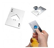 MGOP1034/ Poker Shaped Credit Card Size Stainless Steel Bottle Opener 