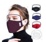 WOHC2764/Cotton Face Mask with Eyes Shield 