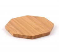 WOEL1078/ Wooden octagonal phone wireless charger
