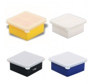 MGSL1020 / Silicone 4 Holes Large Square Ice Cube Tray with Lid 