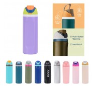 WOBO2488/ Custom Vacuum Insulation Water Bottle With Straw