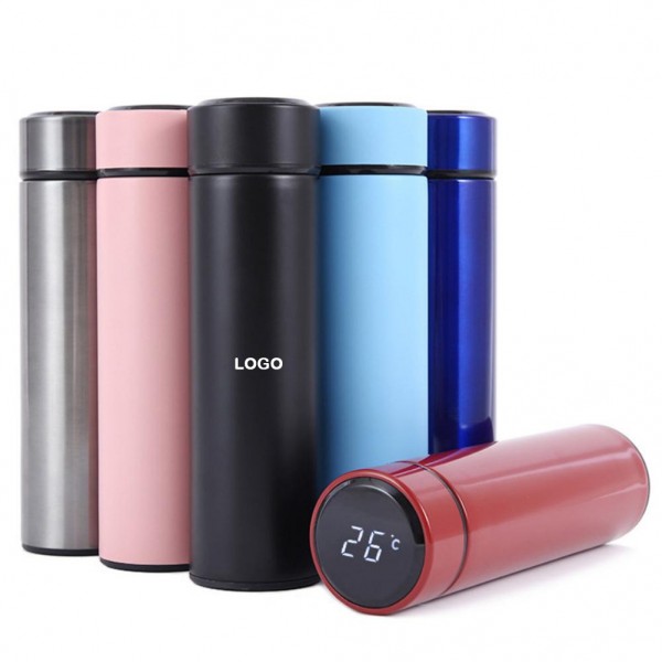 LED Temperature Display Smart Flask Water Bottle (BLU)