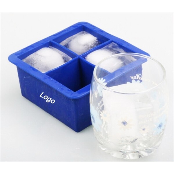 WOPO2258 / 4 Holes Large Square Ice Cube Tray